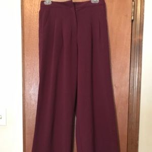 Maroon wide leg pant